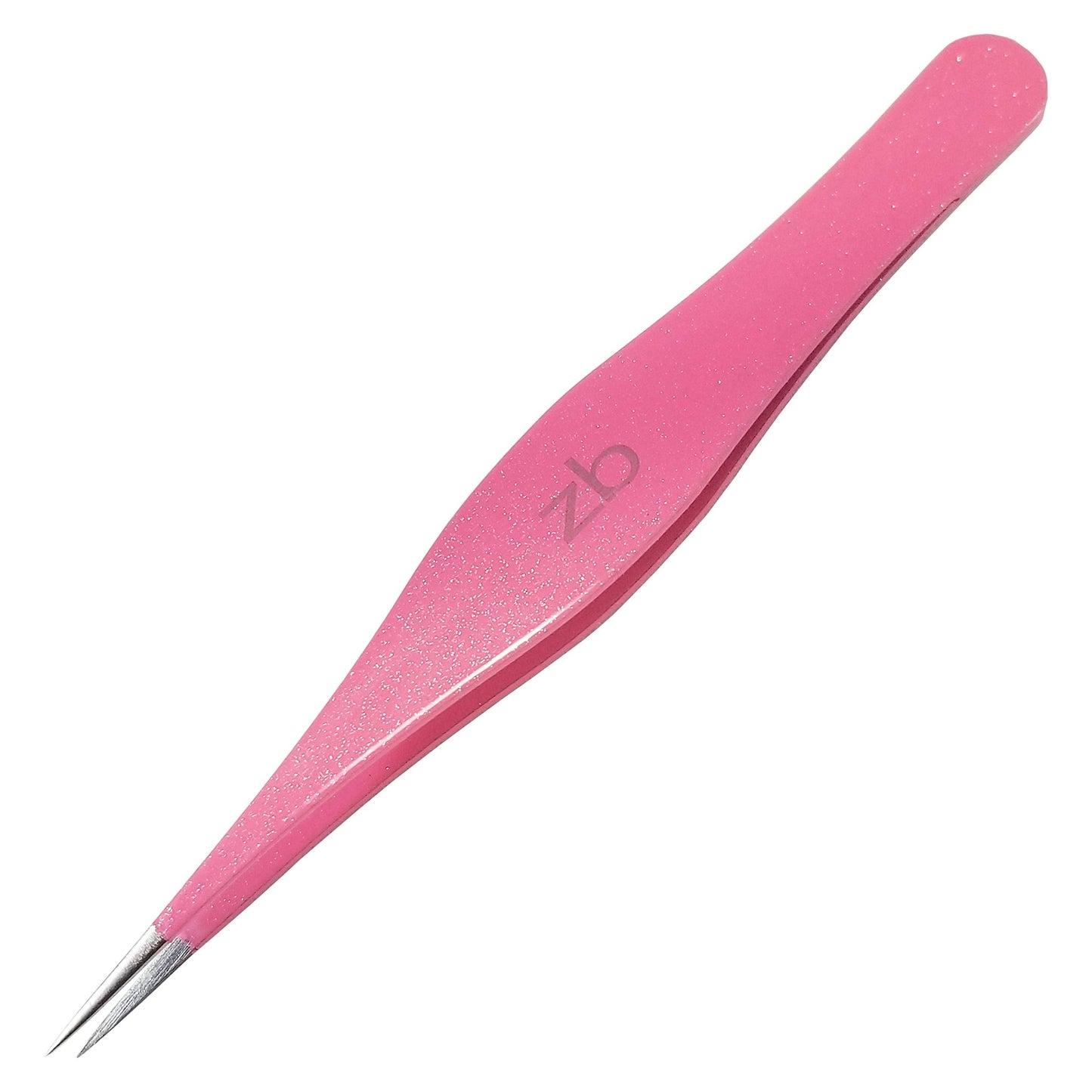 Ingrown Hair Tweezers by Zizzili Basics - Surgical Grade Stainless Steel Fine Pointed Tweezers - Precision Aligned Tips for Splinter, Eyebrow & Facial Hair Removal - with Bonus Tip Guard & Carry Pouch