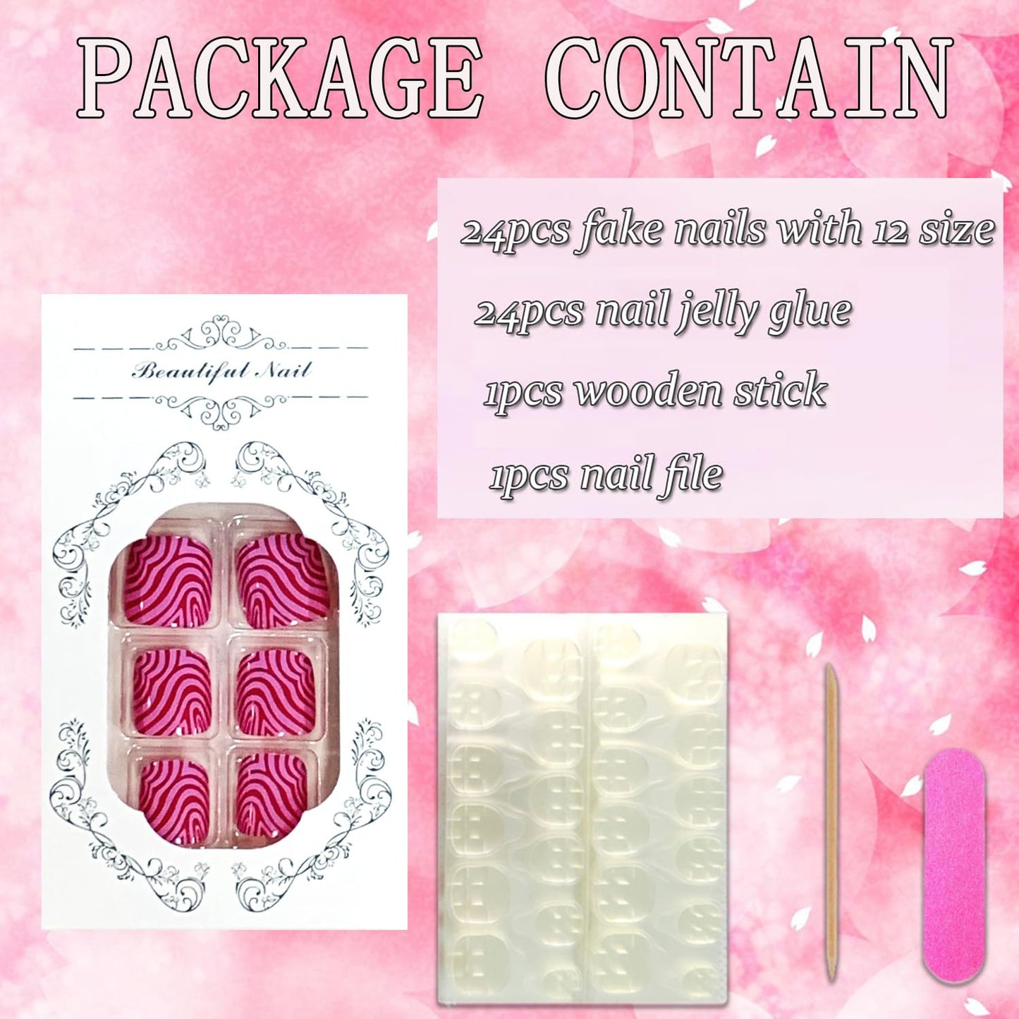 FIEONCIY Press on Toenails with Designs Acrylic Fake Nails for Toe Artificial False Nails with Charms Glue on Toe Nails for Spring Summer Stick on Toenails for Women Girls(XZ9707)