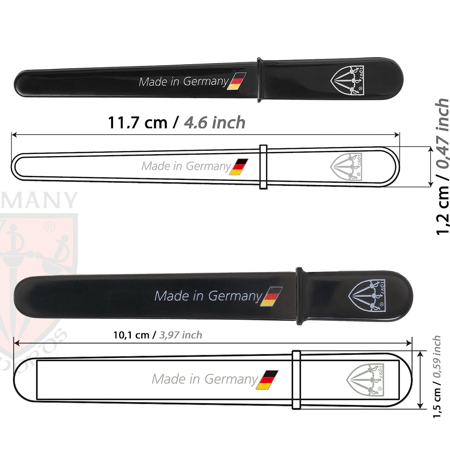 3 Swords Germany Brand Quality Double Sided Sapphire Pocket Nail File and Pocket Tweezers - Made in Germany