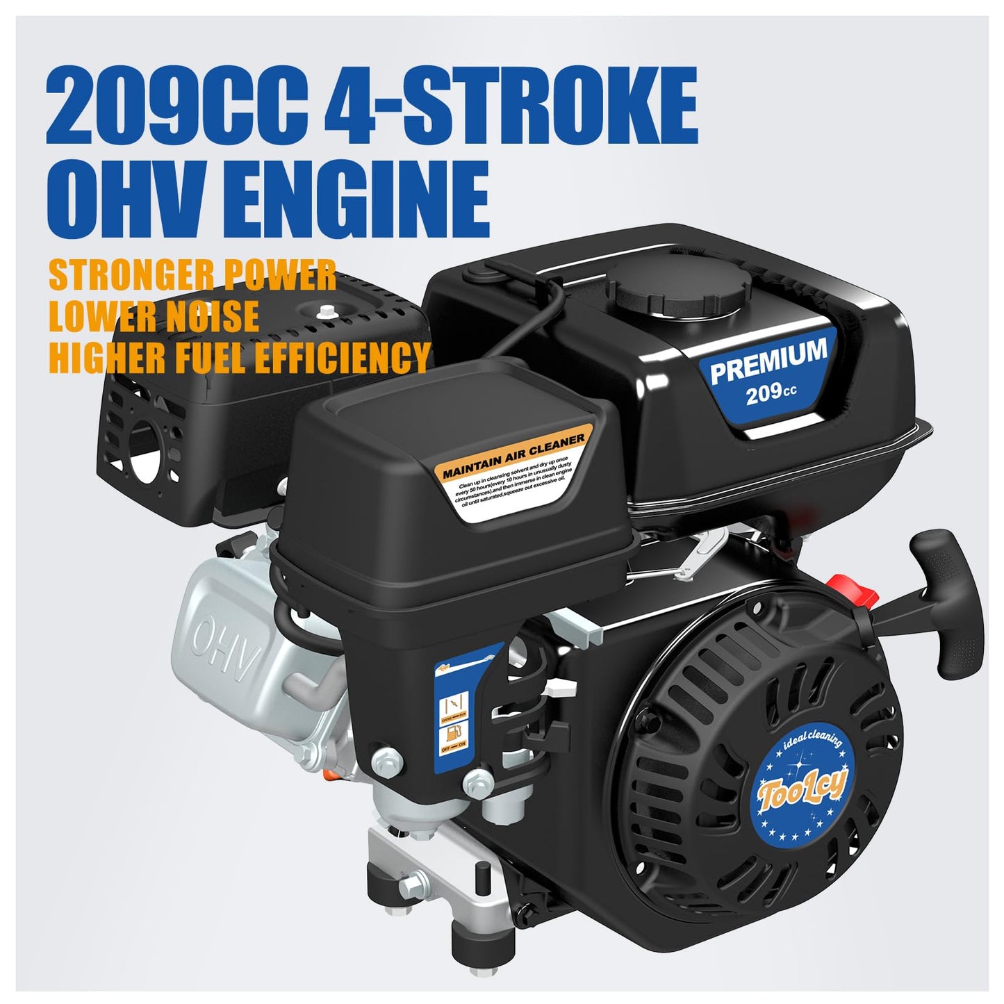 TOOLCY Gas Pressure Washer 3200 PSI & 2.6 GPM, High Performance Engine, Includes Swivel Spray Gun and Wand, 35FT Power Washer Hose, 5 Nozzle Tips, Onboard Soap Tank, for Cars/Driveways/Homes