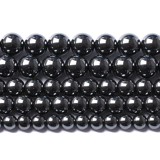 6mm 70PCS Black Hematite AAA Grade Spacer Round Loose Beads for Jewelry Making DIY Bracelet