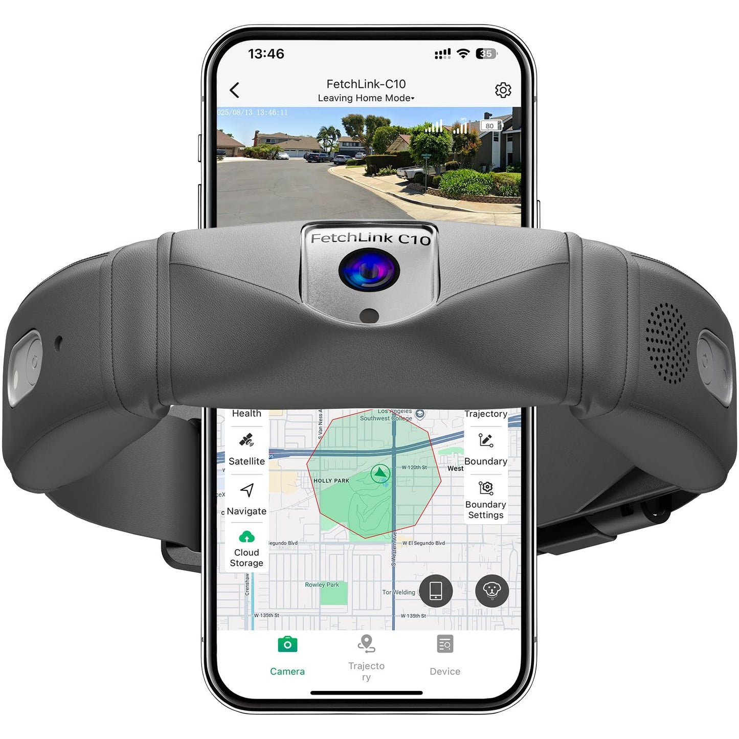 Fingarden GPS Wireless Dog Fence with 2K Camera & Voice Training & GPS Tracker, Dog Collar with App Waterproof Rechargeable Adjustable for Large Medium Dogs