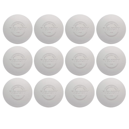 Velocity Practice Lacrosse Balls - 1, 2, 3, 6, 12, 18, 24, 36, 60 and 120 Packs - Official Size and Weight - White