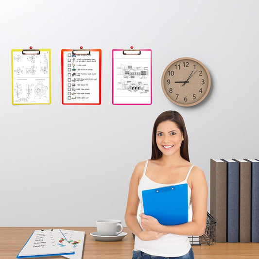 smilixin 6 Pack Plastic Clipboards,Office Clipboards Standard A4 Letter Size,Colorful Clear Clip Boards with Hangable Low Profile Clip,Clipboard for Classrooms,Offices,Doctor,Nurse,Colored Assorted