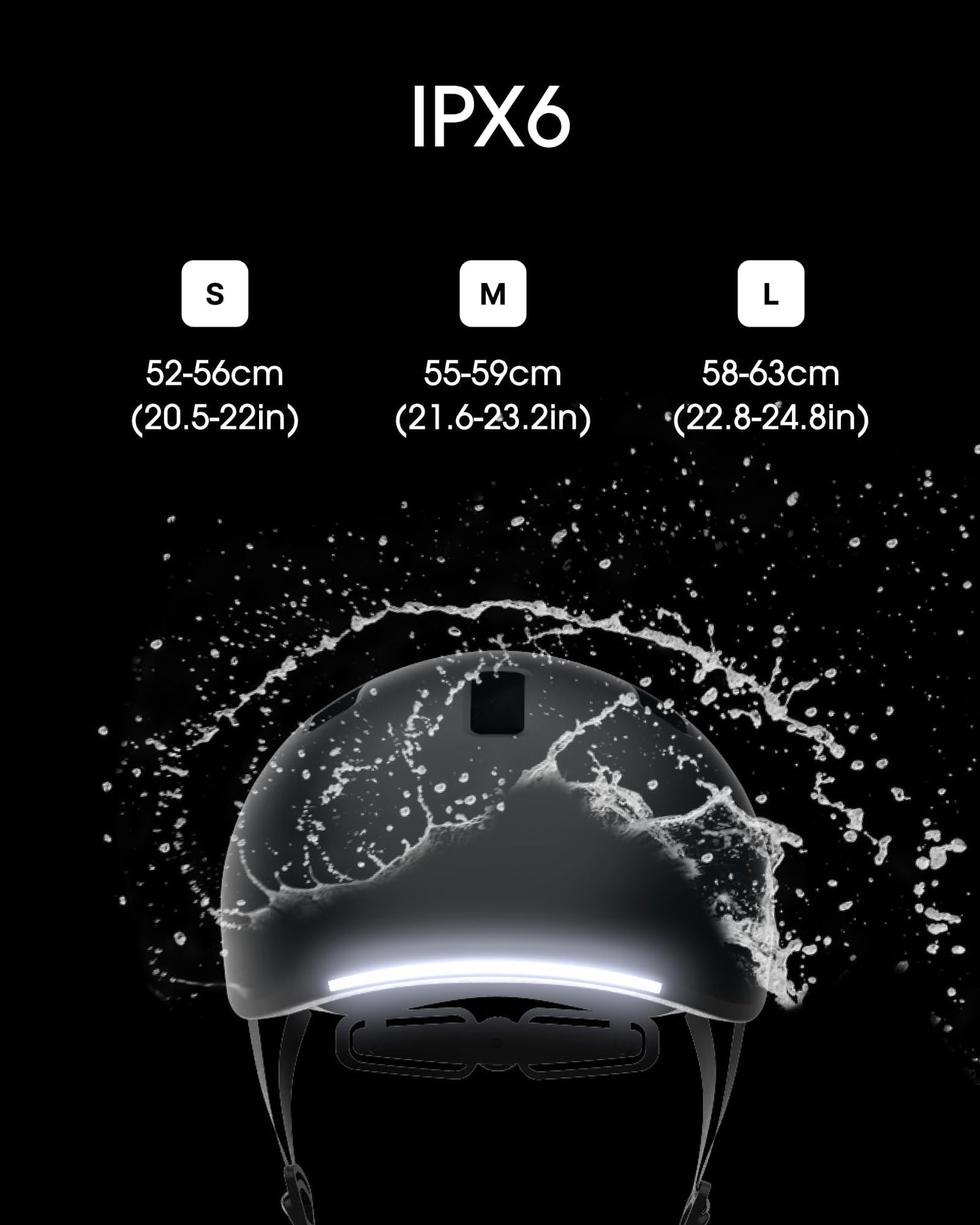 Lumos Nyxel Smart Bike Helmet, Customizable Front and Back LED Lights with Turn Signals, 360° Visibility App Controlled Comfortable & Lightweight Skateboard Urban Helmet for Adults, Men Women