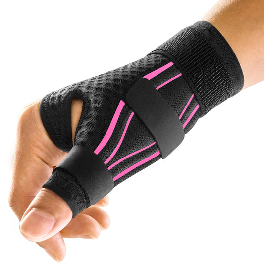 FREETOO Ergonomical Thumb Brace Right Hand or Left Hand for Arthritis Pain and Support, Thumb Splint for Trigger Thumb, Thumb Support for De Quervains Tenosynovitis, Fits Palm 7.5''-8.5'' S/M Pink