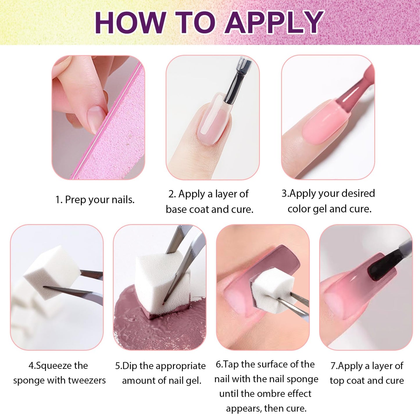 U-Shinein 9 Colors Pat Painting Nail Gel,Hema＆TPO Free,6-in-1 Gradient Ombre Paint Nails Gel Palette for Blooming,Nail Color Gel,Liner Gel,French Nail,with Chrome Powder,No Wipe,DIY Nail Art(E)