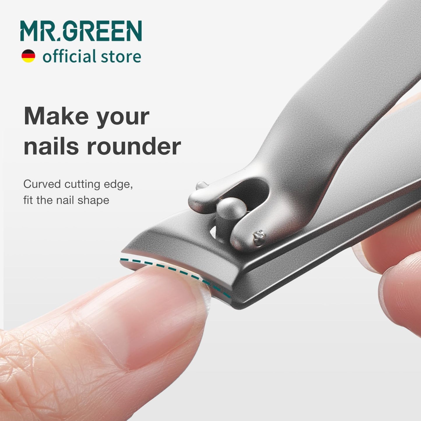 MR.GREEN Oblique Toenail Clipper Stainless Steel Pedicure Tools Good at Cutting Thick and Hard Nails Professional Ingrown Nail Cutter (Nail Clipper+Nail File)