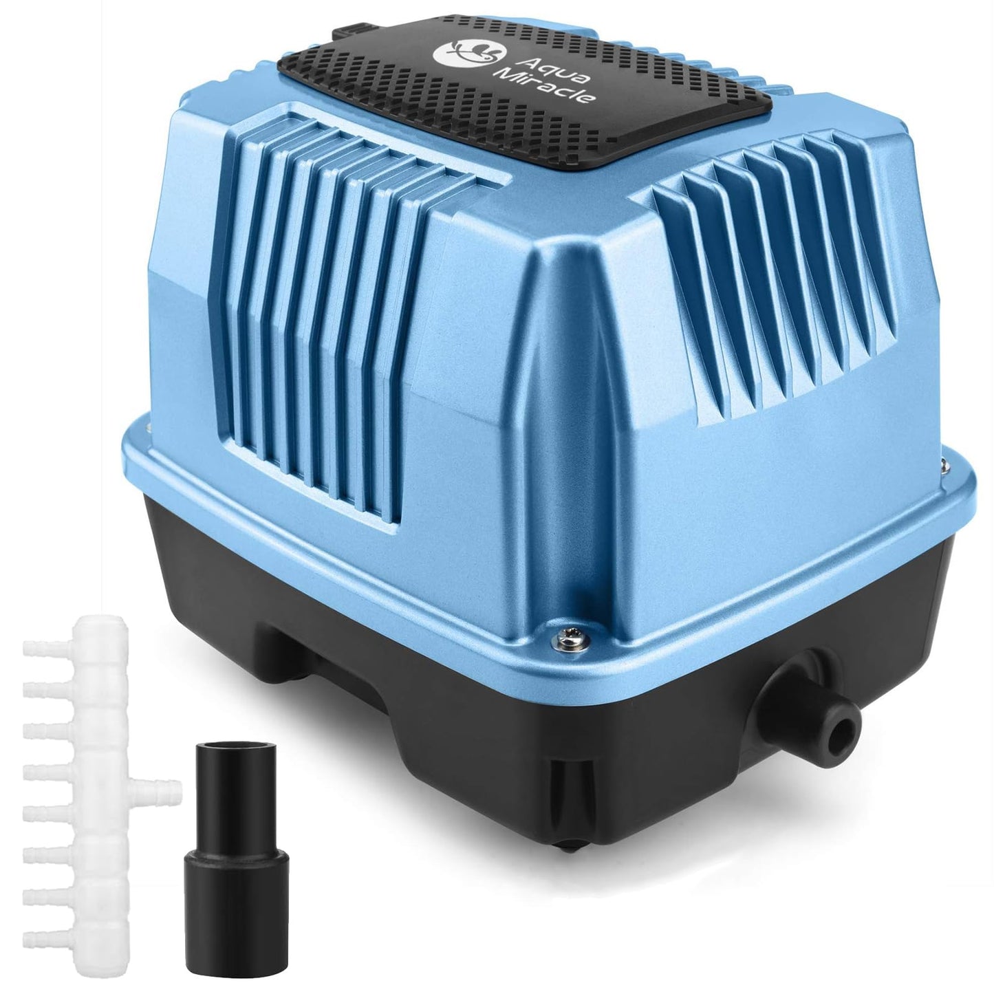 AquaMiracle Super Powerful Linear Air Pump AP-60 Pond Aerator, 950GPH Koi Pond Air Pump Septic Aerator, for Hydroponic, Waste Treatment, Fish Farm, Seafood Restaurant