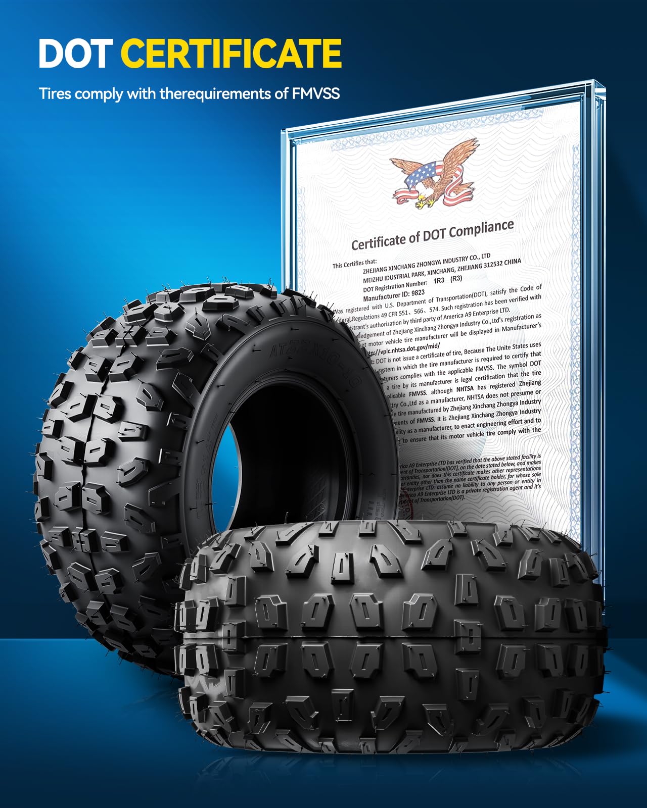 PHILTOP 22x10-10 ATV UTV Tires, 4-Ply Super Mud 22x10-10 ATV All-Terrain Tires for Riding Mowers, Golf Carts, Off-Road,2 Pcs,Tubeless (Z-183)