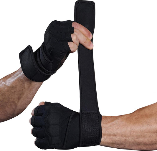 Foclassic Anti-Slip Weight Lifting Gloves for Men & Women – Breathable Gym Gloves with 5mm Gel Padding & Wrist Support for Crossfit/Powerlifting (S-XL)