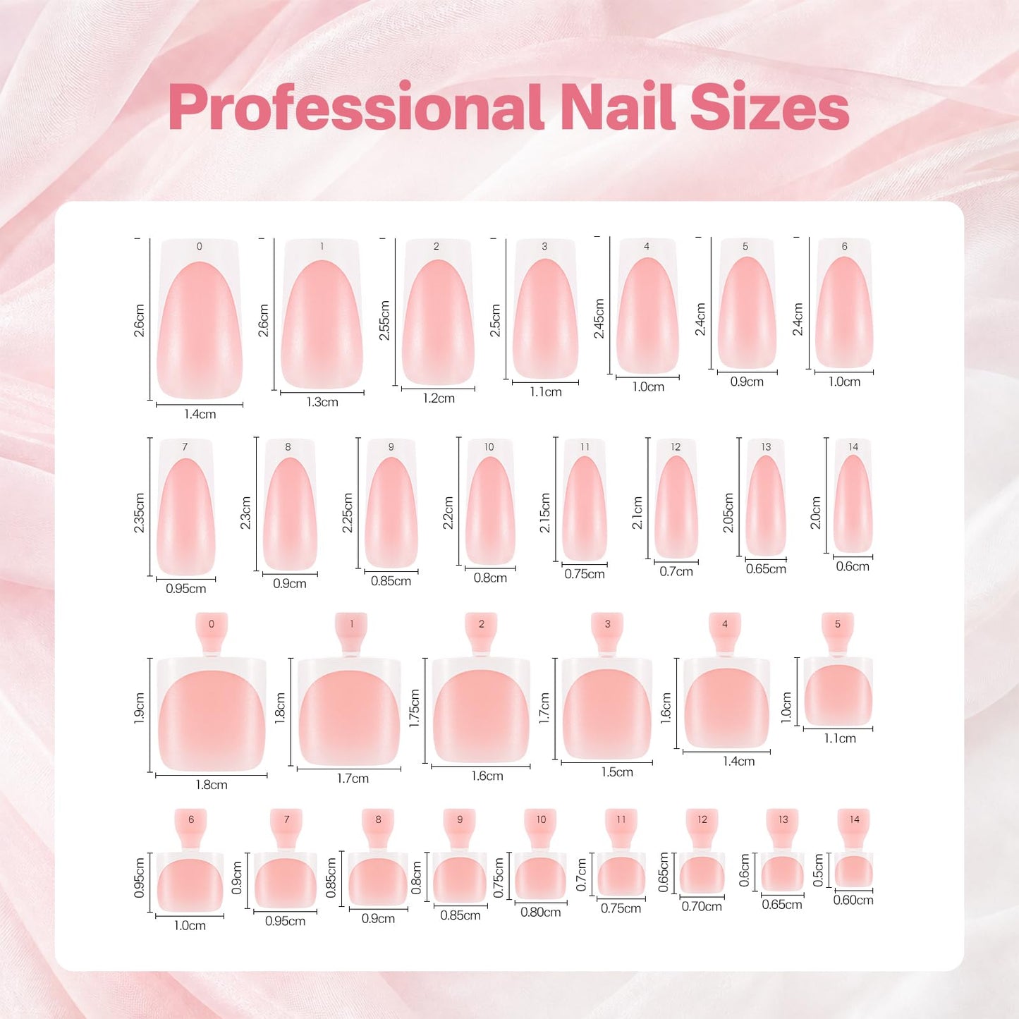 SIUSIO 60Pcs White French Tip Press on Nails Toenails Set, Medium Square Nude French Fake Nail Short False Acrylic Toe Nail Press ons Full Cover Salon Nail Art French Manicure Kit for Women