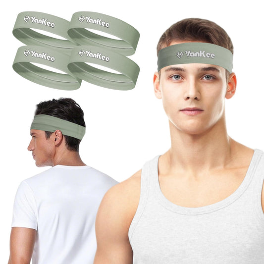 VanKee Sports Headbands for Men Cooling Sweatbands for Women Moisture Wicking Non Slip Workout Athletic for Running Yoga Tennis Basketball Fitness