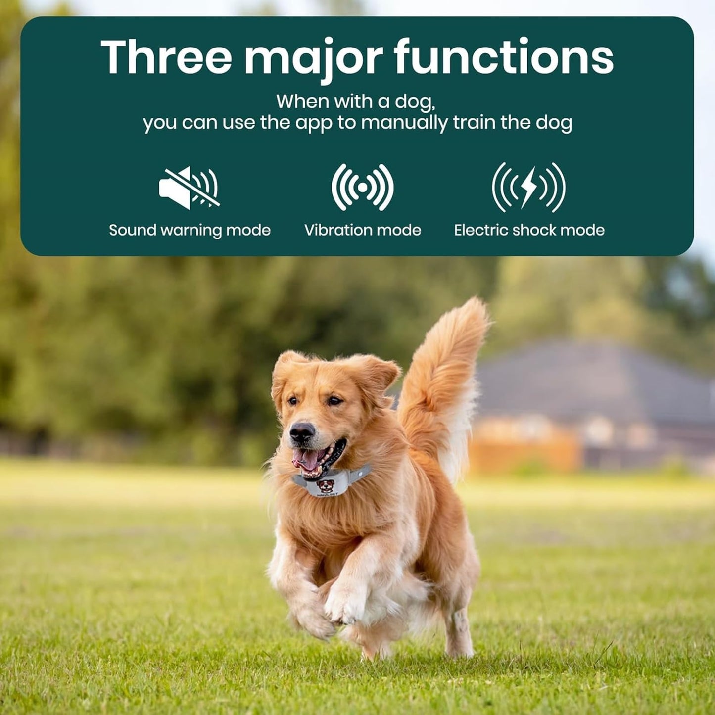 WEUYUY GPS Wireless Dog Fence & Training Collar – No Subscription, App Geo-Fence 3280ft, 60-164ft Bluetooth Training, 3 Correction Modes, Auto Sleep/Wake, Long Battery Life