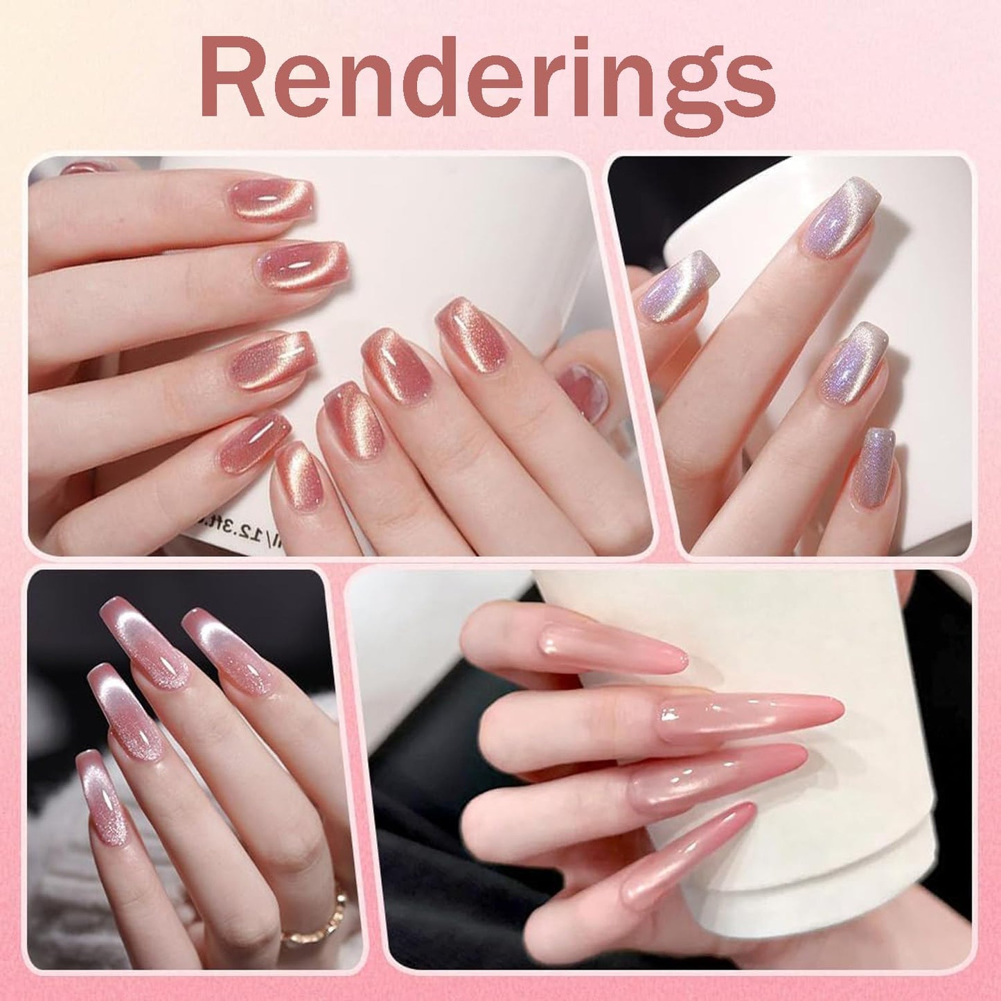 Rotating Cat Eye Magnet for Nails, Glass Ball Rotating Cat's Eye Nail Magnet Tool, Strong Magnetic Cat Eye Gel Polish Magnet for Nail Art, DIY Manicure Tool for Beginners