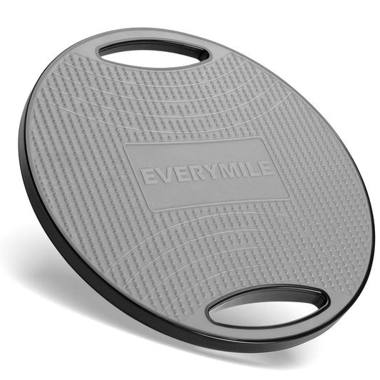 EVERYMILE Wobble Balance Board, Exercise Balance Stability Trainer Portable Balance Board with Handle for Workout Core Trainer Physical Therapy & Gym Diameter Surface 16.5" Gray