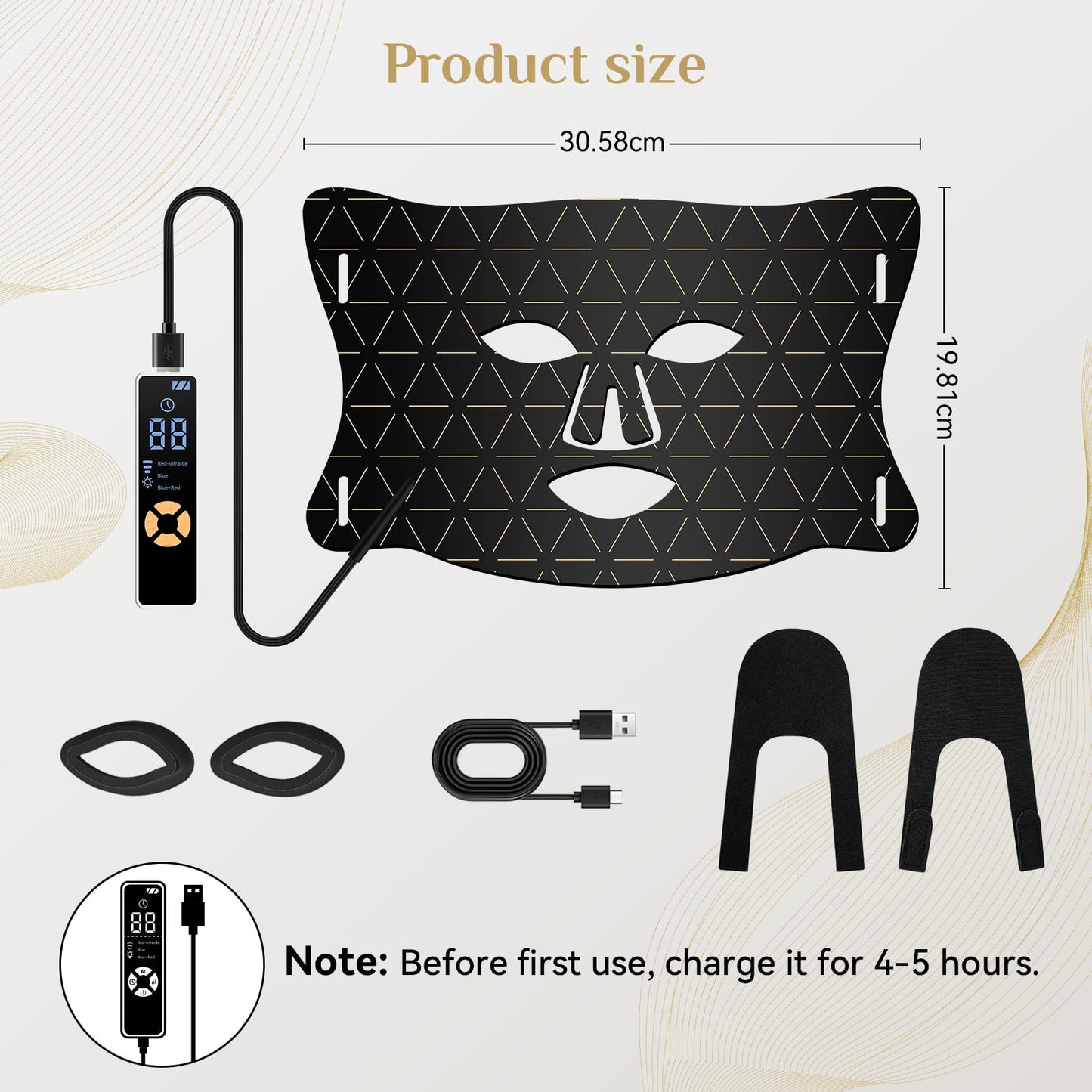 Red Light Therapy Mask for Face, LED Face Mask Light Therapy with Red 630±5nm & NIR 830nm, Body Beauty Machine for Care at Home