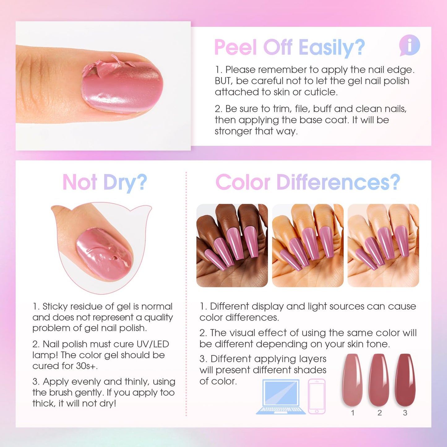 ROSALIND 30PCS Gel Nail Polish Set with Base Glossy Matte and Glitter Top Coat Gel Polish, Wite Blue Green Gel Nail Set Soak Off Gel Polish Set