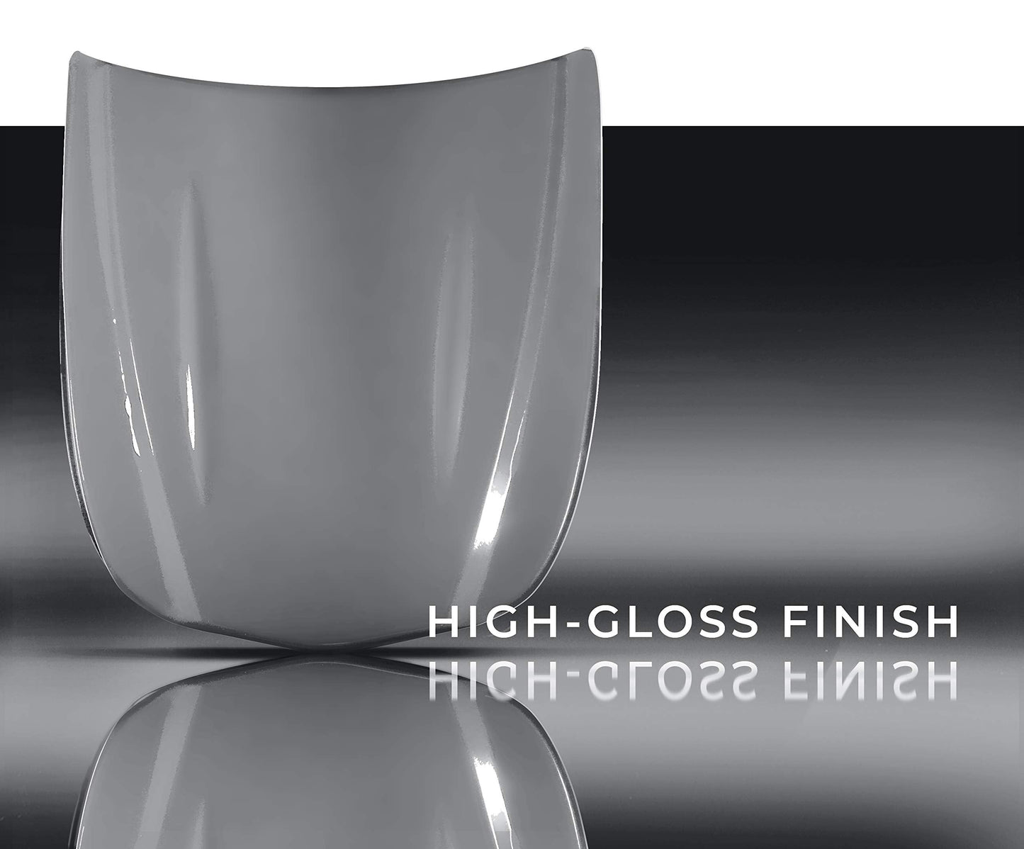 VViViD+ Ultra Gloss Nardo Dark Grey Vinyl Car Wrap Premium Paint Replacement Film Roll with Nano Air Release Technology, Stretchable Protective Cap Liner, Self Adhesive (50ft x 5ft)