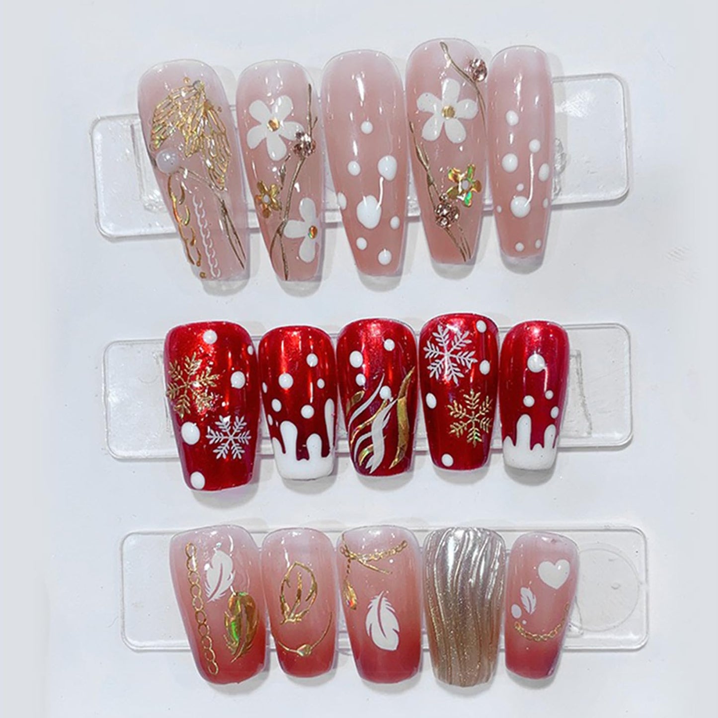 30 Sheets Gold Nail Art Stickers Bronzing Gold Flower Leaf 3D Self-Adhesive Nail Stickers Star Love Design Laser Nail Decals Acrylic Nail Supplies for Women Nail DIY Decoration