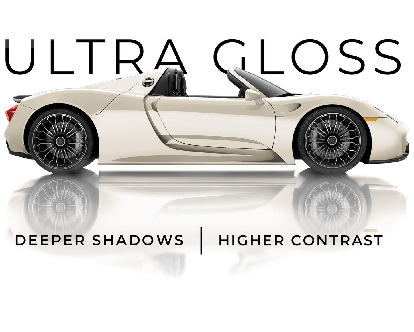 VViViD+ Ultra Gloss Pearl White Vinyl Car Wrap (25ft x 4.9ft)
