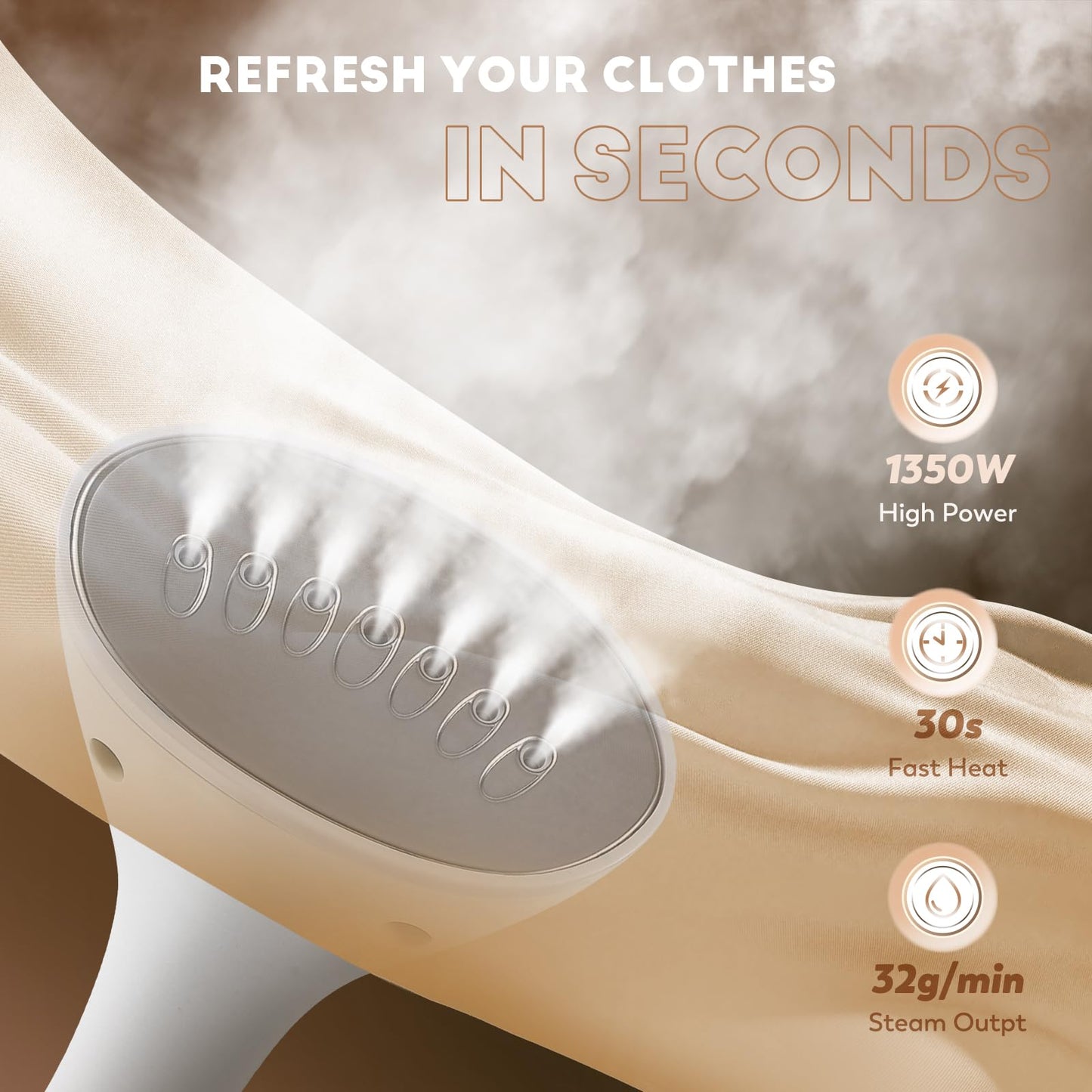 CGOLDENWALL 3-in-1 Standing Garment Steamer for Clothes, with Flat & Hanging & Diagonal Iron Options, 10-Level Steam, Includes Garment Hanger, Ironing Board, and Gloves