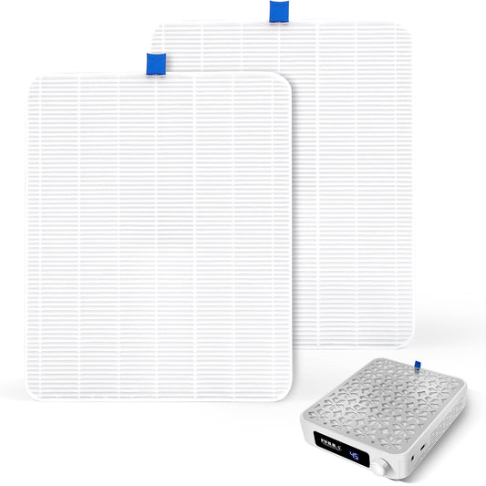 NXJ INFILILA Nail Dust Collector Replacement Filter 2 Pack, Reusable Dust Filter for INFILILA Nail Dust Collectors Attach 99% of Nail Dust and Easy to Clean Fan Collector Extractor