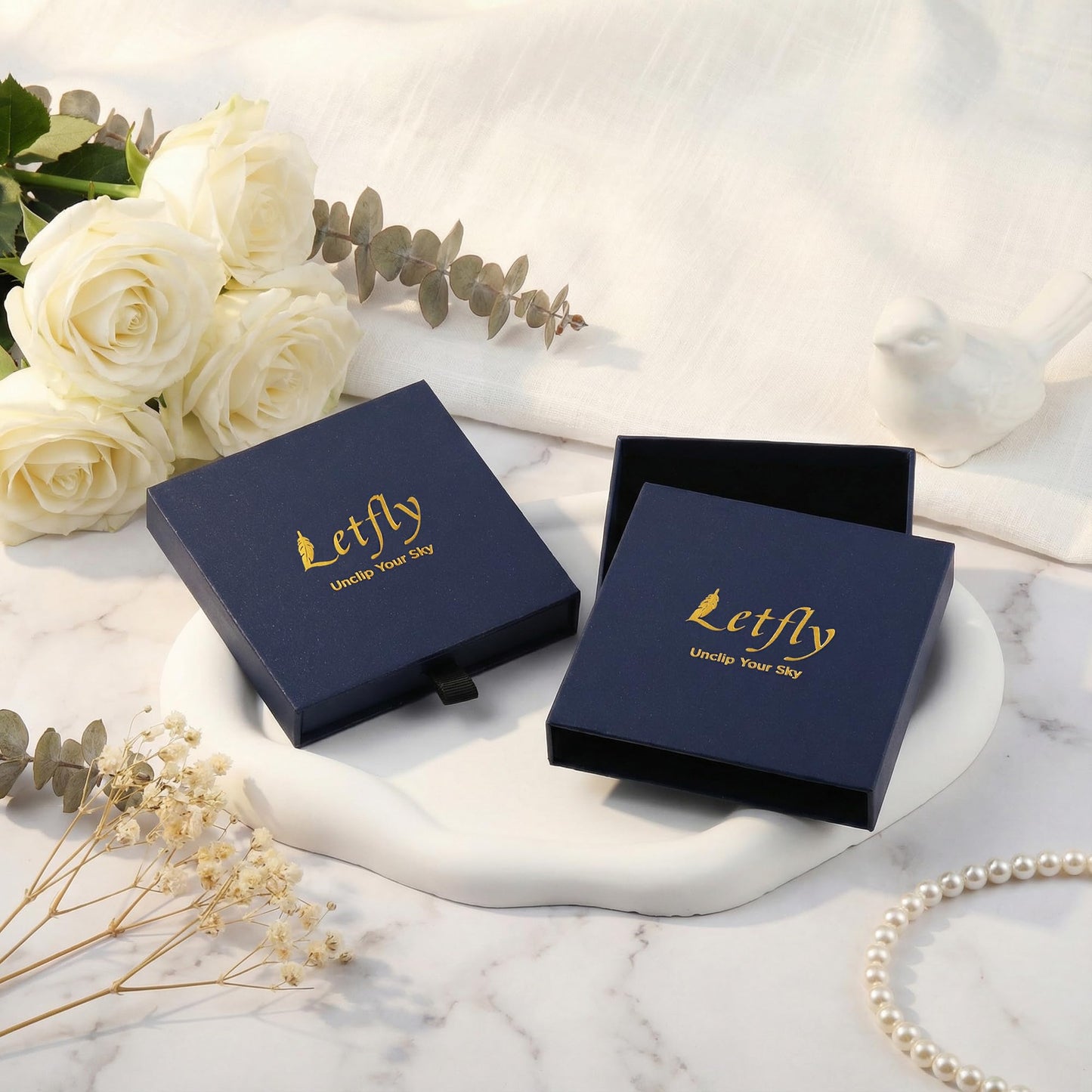 LETFLY Birth Flower Necklaces for Women, 18K Gold Plated Oval Shaped Handmade Floral Pendant, Pressed Flower Necklace Jewelry Gifts Love