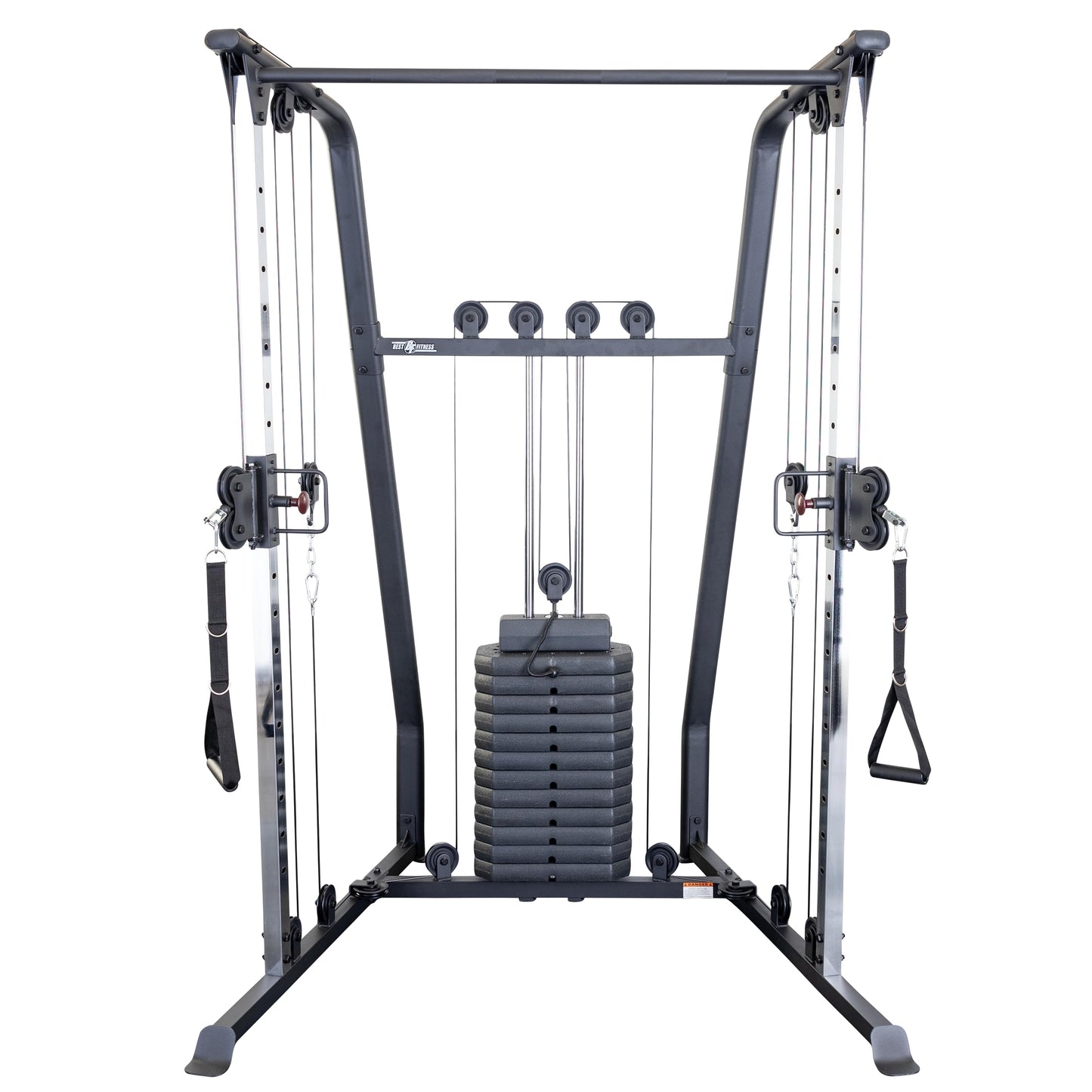 Body-Solid Best Fitness Functional Trainer Cable Machine, Full Body Workout Weight Stacks, Chest and Shoulder Exercise Home Gym LAT Pulldown Machines with 190lb Weights Stack, Midnight Black