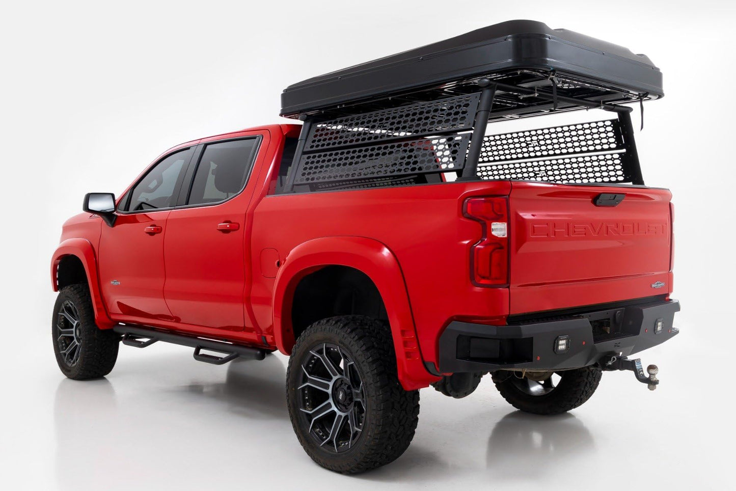 Rough Country Full-Height Bed Rack for Chevy Silverado 1500 (2019–2026 & Refresh) 5'8" Short Bed - Modular Aluminum Truck Rack for Cargo Racks, Rooftop Tents, Ladders & Overland Gear