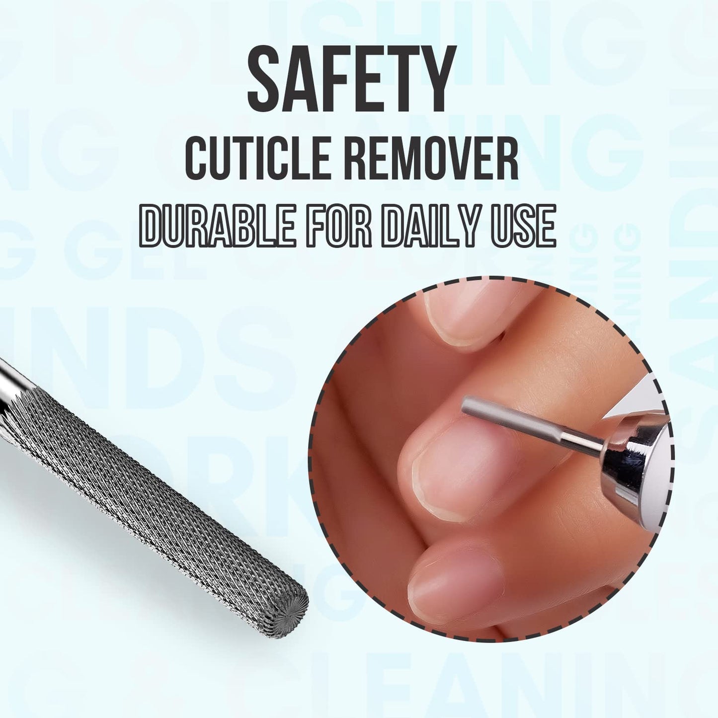 Makartt Cuticle Nail Drill Bit Safety Tungsten Carbide Cuticle Remover Drill Bit Bundle With Nail Buffer Block 10pcs Nail Buffer and Shine Kit Nail Shine Buffer