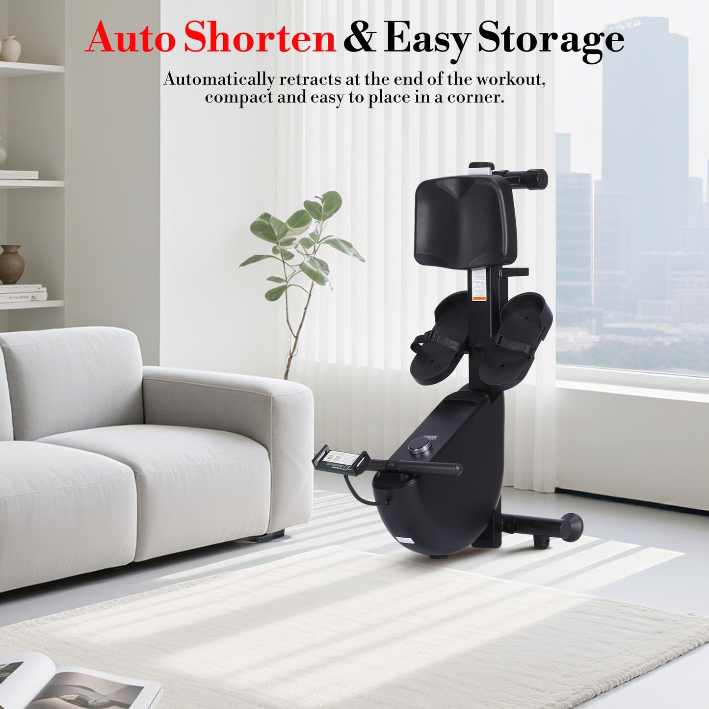 Rowing Machines for Home,Magnetic Rowing Machine with 16 Levels, 350 LB Weight Capacity, Free Snailcle App