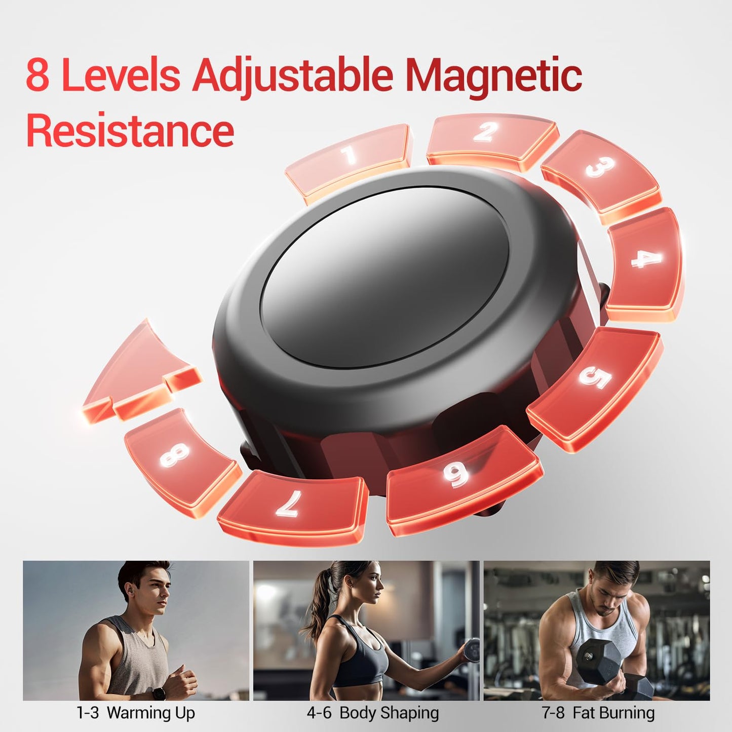 Elliptical Exercise Machine, Elliptical Machine for Home with Hyper-Quiet Magnetic Driving System,Compact Elliptical with 12IN Stride & LCD Monitor,8 Levels Resistance, 330LBS Weight Capacity