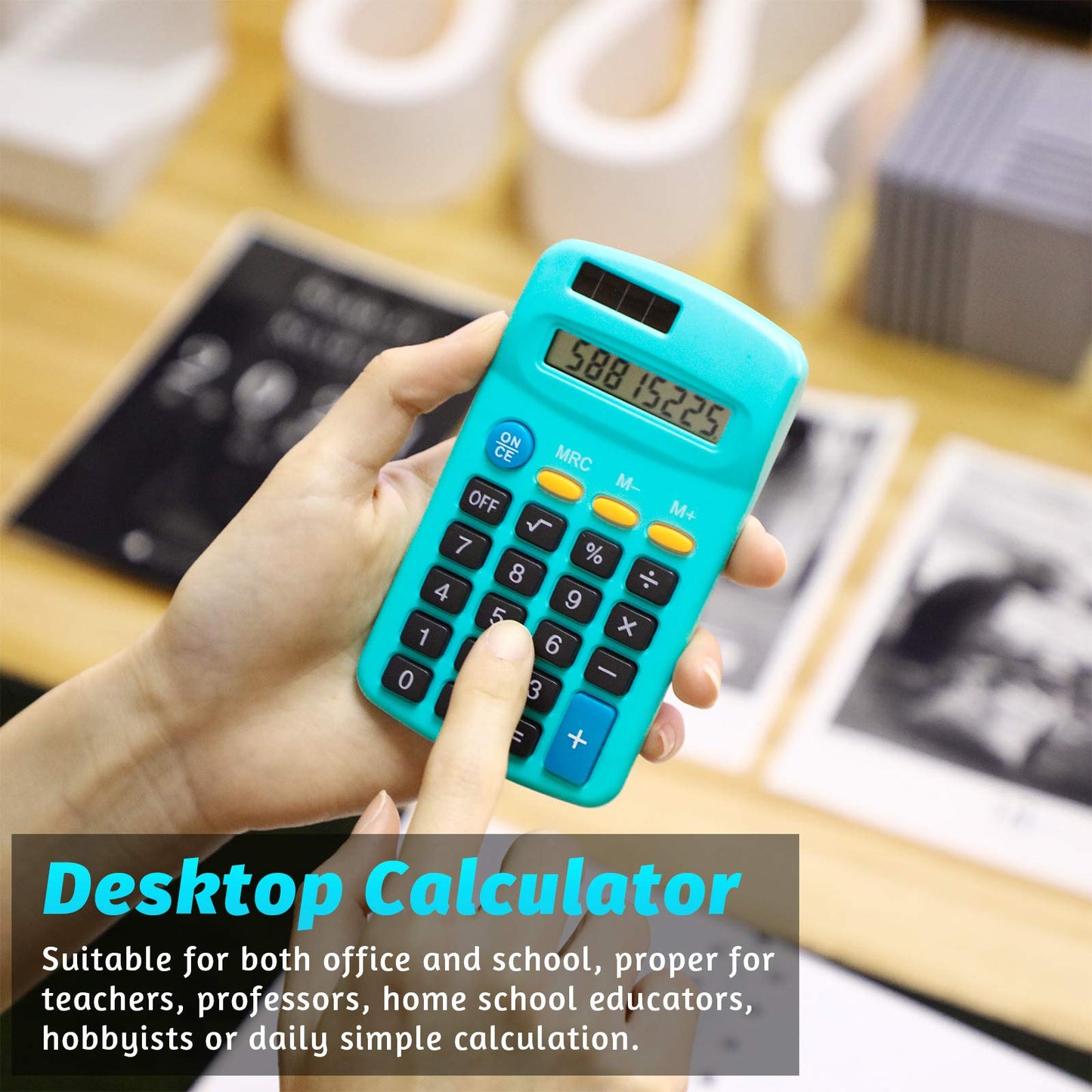 Weewooday 36 Pieces Small Basic Calculator 8 Digit Solar Battery Dual Power Mini Pocket Calculator for Kids Students Classroom Desktop Home Office, 6 Colors