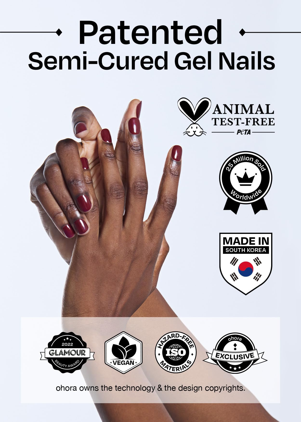ohora Semi Cured Gel Nail Set of 2 (N Washing Jean & N Basic Nails no.11) - Professional Salon-Quality Nail Care