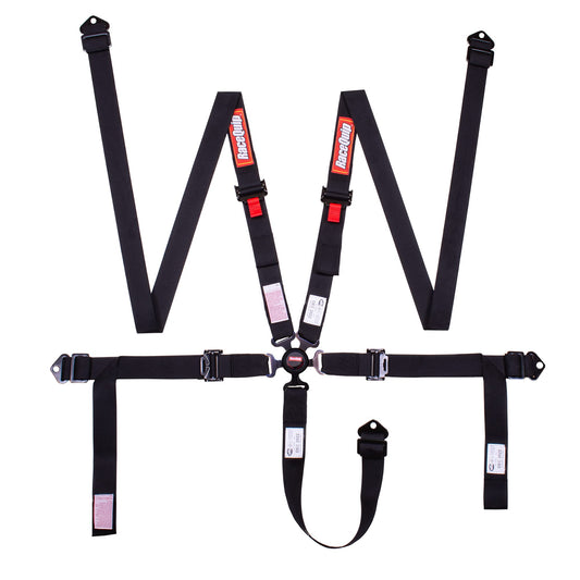Racequip 841001RQP Camlock 2" SFI 16.1 5-Point Harness with Pull Down Lap Belt