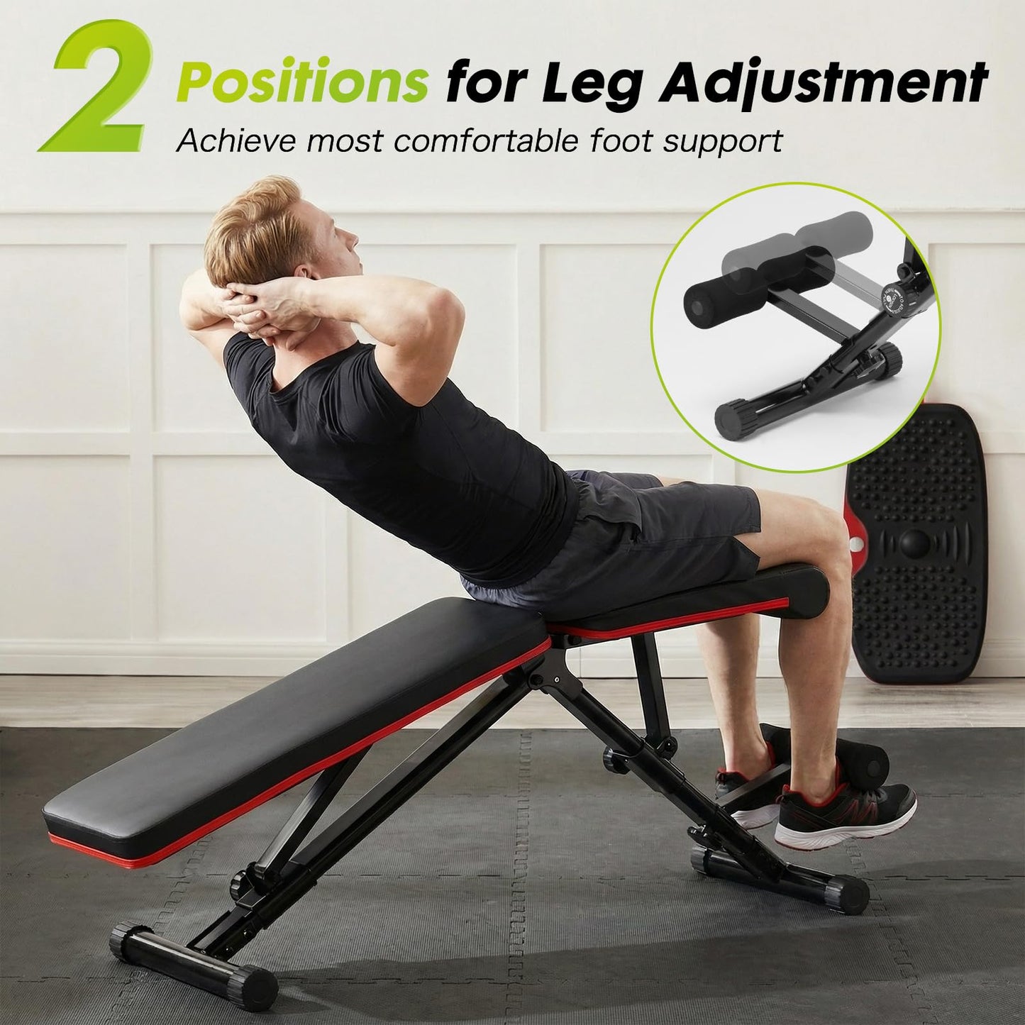 OLIXIS Adjustable Weight Bench for Full Body Strength Training, Foldable Workout Bench with Incline Decline Flat Positions, 795 lbs Capacity Dumbbell Bench for Home Gym, Sit Up and Ab Exercises