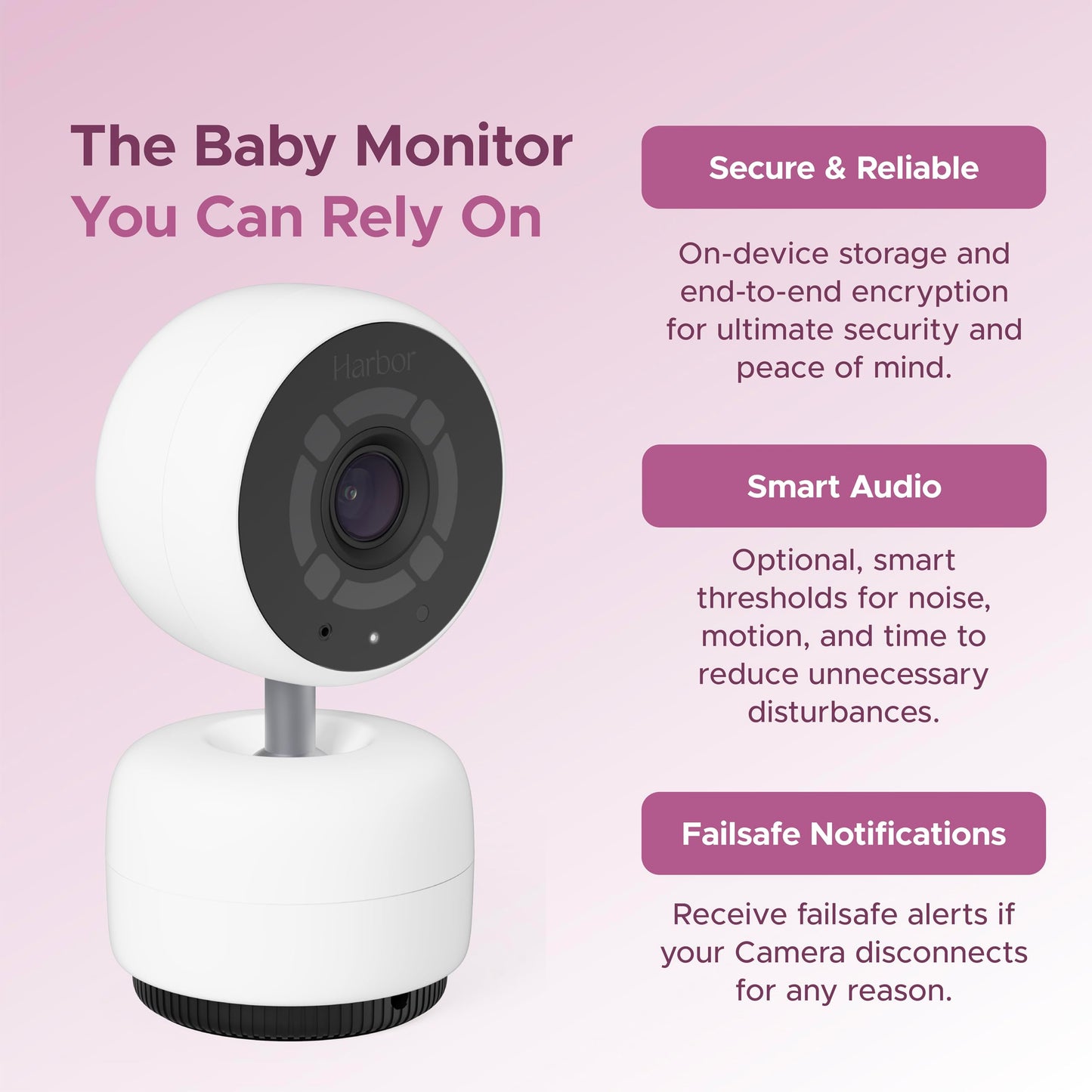 Harbor Smart Baby Monitor with 10” Tablet - The Most Reliable Way to Monitor Your Baby with or Without Internet - Private & Secure - Travel Friendly - Supports 2+ Cameras - Lifetime Membership