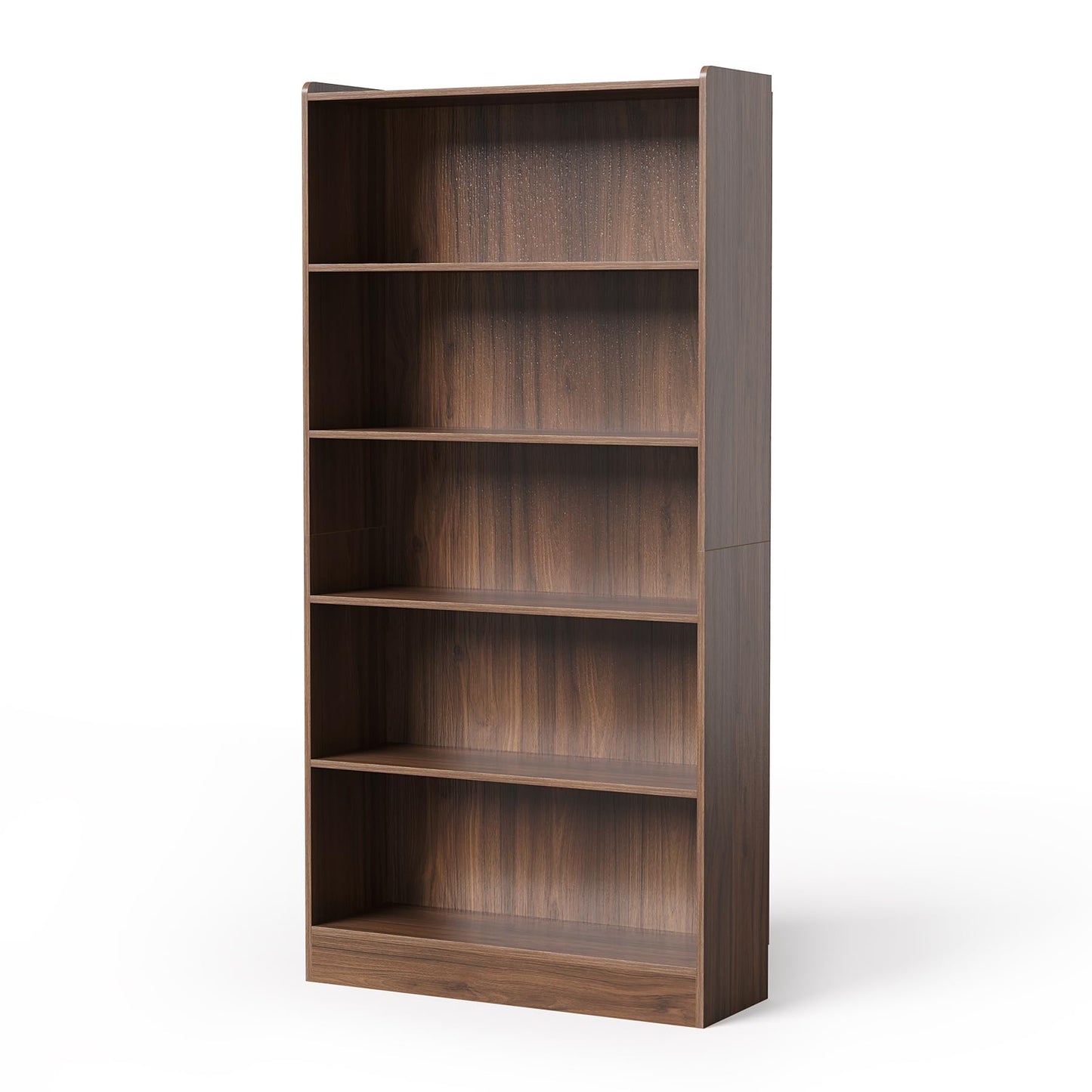LITTLE TREE 72-Inch Tall Bookcase, 6-Tier Wooden Large Bookshelf, Wide Bookcase Bookshelves, Freestanding Modern Display Shelving Unit for Living Room, Bedroom, Office, Rustic Brown