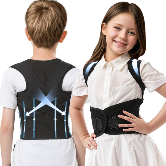 babaka Back Brace Posture Corrector for Kids, Adjustable Full Back Support, for Upper and Lower Back Pain Relief, Scoliosis, Dowagers Hump, Hunchback, Thoracic, Spine Corrector (XX-Large, Waist: 28''-33'')