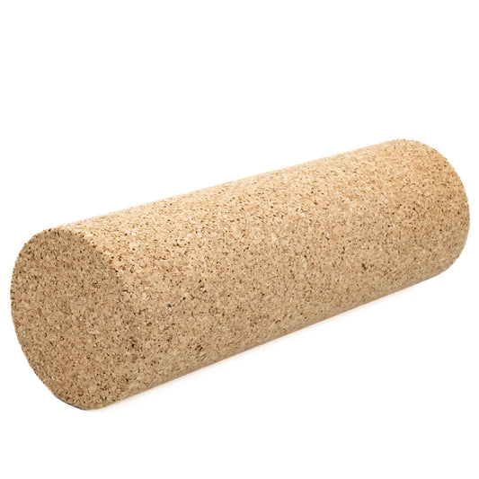 Go4Cork Yoga High-Density Cork Body Roller - 11.8" x 3.7" | Strong Eco Cork Roller with Non-Slip Grip | Enhances Yoga Exercise & Deep Tissue Massage for Quick Back & Muscle Recovery