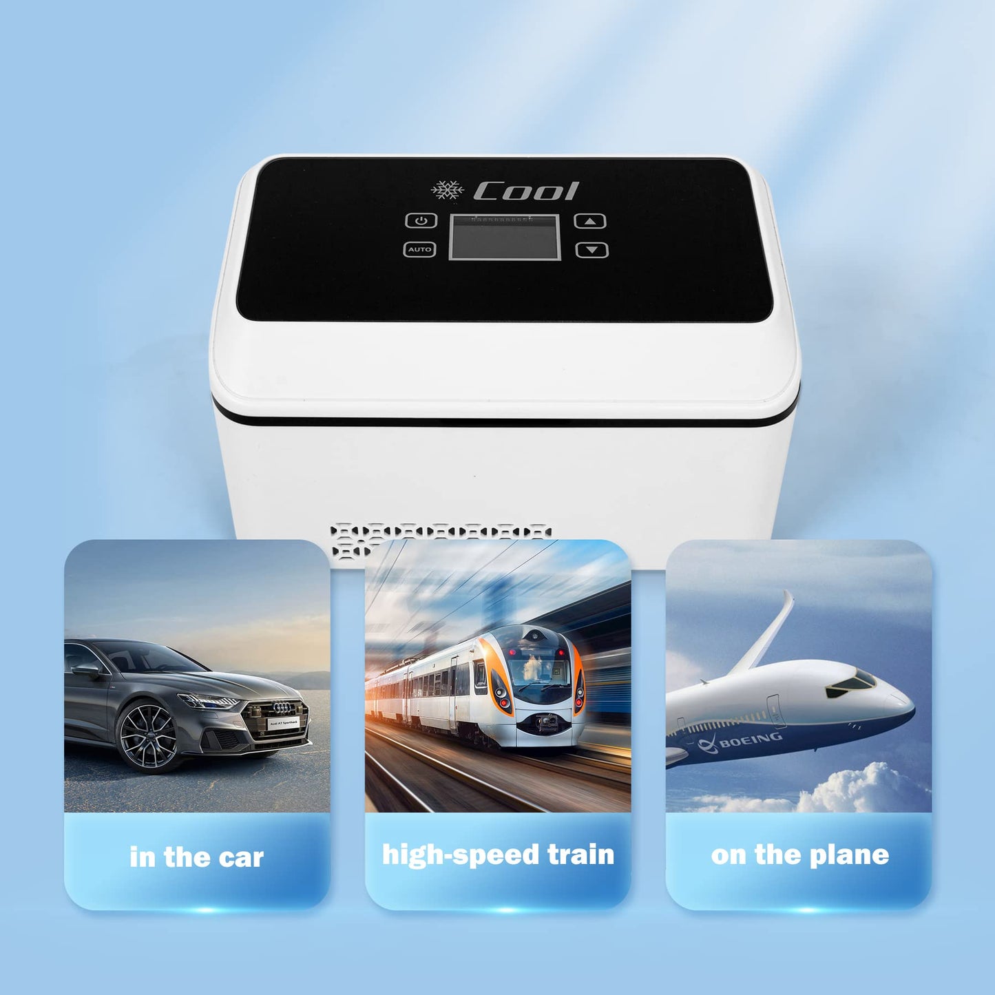 Sevenchip Insulin Cooler Box Insulin Pen Travel Cooler Mini Drug Refrigerator Case Diabetic Cooler Portable car Insulin Cooler Box USB Rechargeable LED Display (℉)