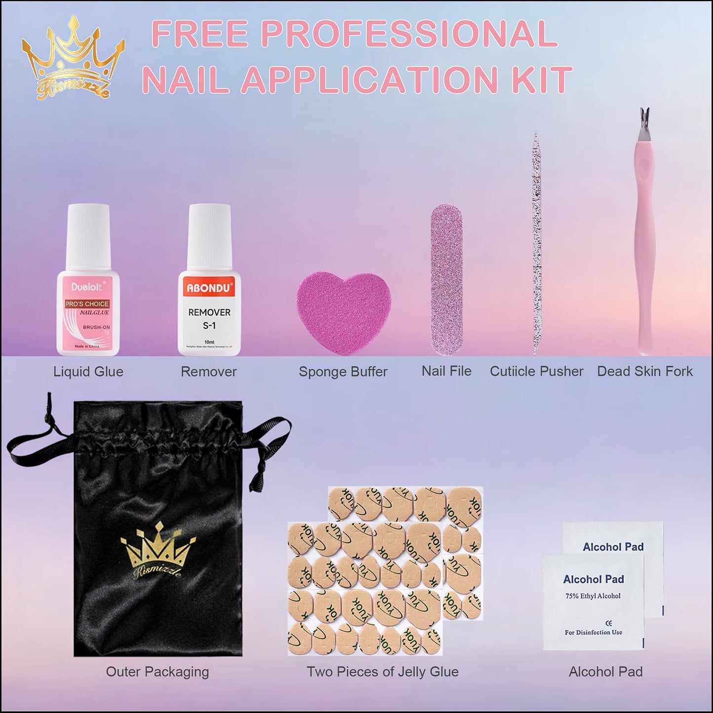 Kismizzle Press On Nails - Nile Fierce | Handmade Acrylic Long Square Nails with Animal Print, 3D Flowers & Rhinestones | Reusable 10PCS Nail Kit, Multicolor (Multicolor, Medium)