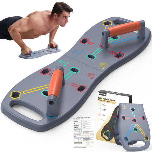 HOTWAVE Portable Push Up Board, Foldable 20 in 1 Pushup Board for Men at Home Gym, Pushup Handles for Chest Muscle Exercise Strength Training Equipment
