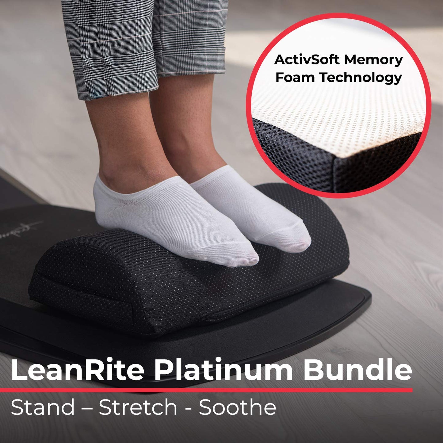 LeanRite Standing Desk Chair – Ergonomic Stool for Active Sitting & Posture Support | Adjustable Height Sit Stand Chair for Home Office Elite Upgraded Version with 3 Bonus Accessories