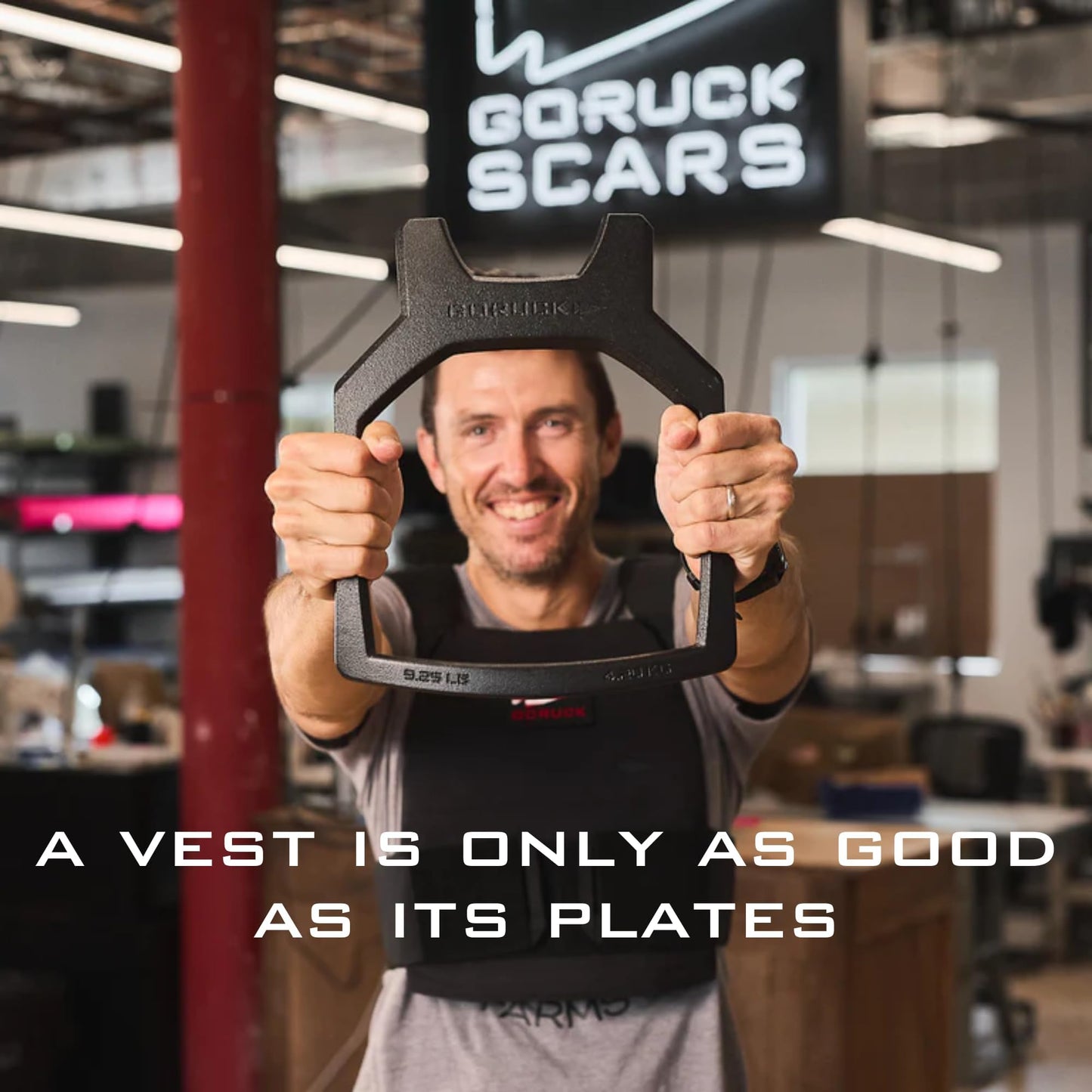 GORUCK Rucking Weighted Vest for Men and Women - Ergonomic Design for Walking, Running, and Weight Loss Training - Adjustable Weight Vest with Strorage Pocket - S/M Black