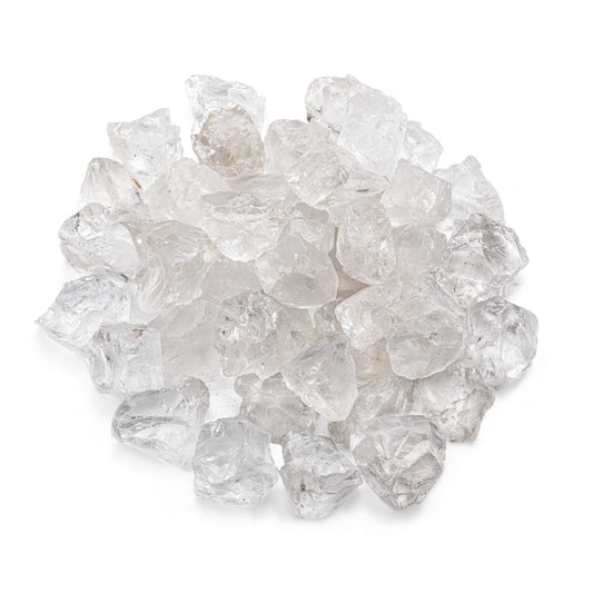 Top Plaza Bulk Clear Quartz Healing Crystals Rough Stones - Large 1" Natural Raw Stones Crystal for Reiki Healing, Wicca, witchcraft, Tumbling, Cabbing, Fountain Rocks, Decoration, Polishing 0.5lb