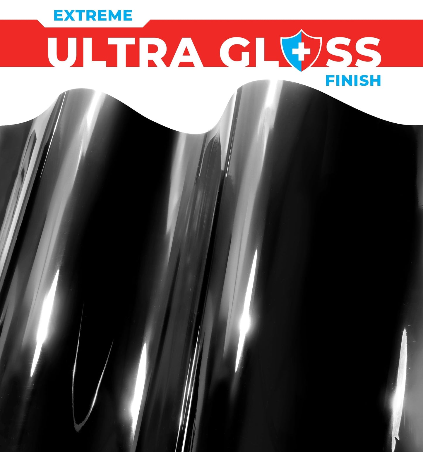ColorFusion PPF by VViViD, Gloss Piano Black Dry Apply PPF Vinyl Car Wrap Roll 60ft x 5ft