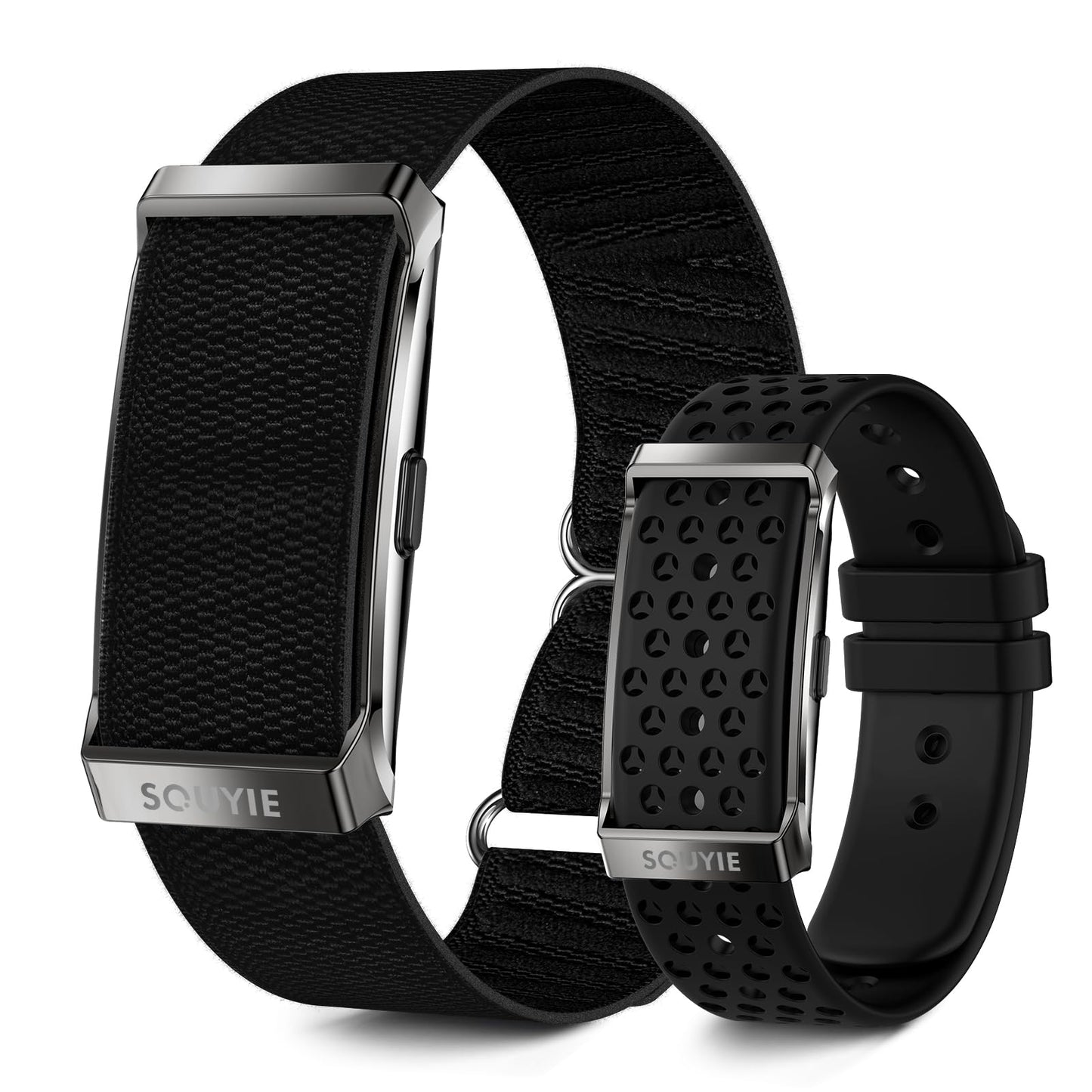 Smart Bracelet for Men Women, Health Activity Fitness Trackers, 24H Sleep Tracker, 24/7 Continuous Heart Rate/Blood Pressure/HRV/Stress Monitor, 170+ Sports Modes Smart Wristband with Free APP 2 Bands