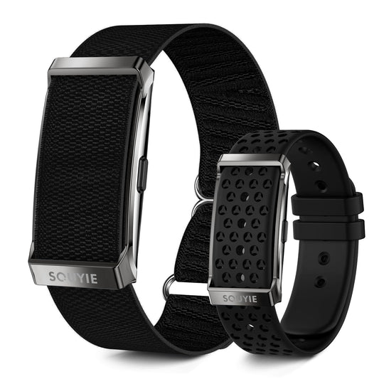 Smart Bracelet for Men Women, Health Activity Fitness Trackers, 24H Sleep Tracker, 24/7 Continuous Heart Rate/Blood Pressure/HRV/Stress Monitor, 170+ Sports Modes Smart Wristband with Free APP 2 Bands